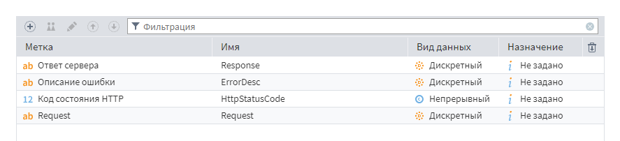 Настройка выходных столбцов